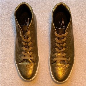 Kenneth Cole Gold Platform Sneaker